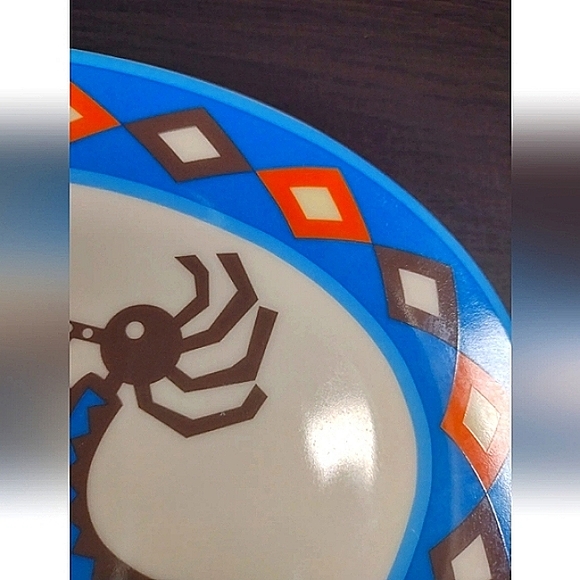 Kokopelli Southwest Design Decorative Only Oval Plate 11 Inch Colorful Set Of 2 - Picture 15 of 16